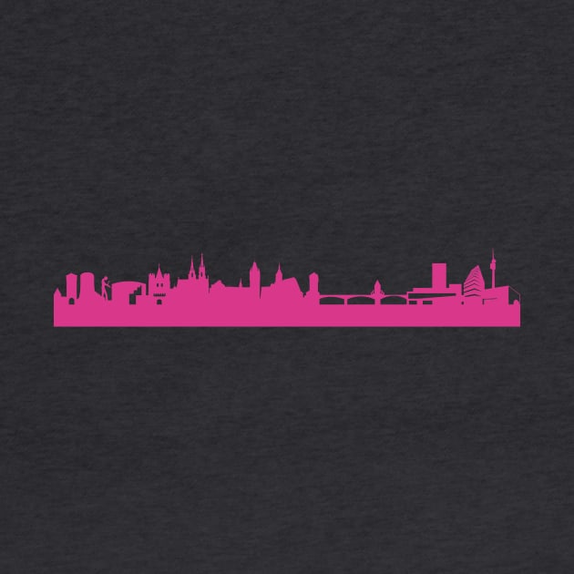 Basel skyline pink by 44spaces